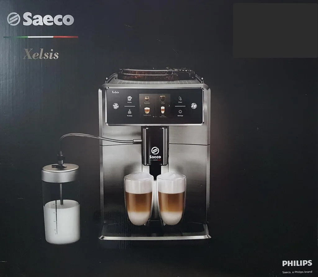 Saeco Xelsis SM7683/10 Kaffeevollautomat, Touchscreen, Schwarz/Edelstahl